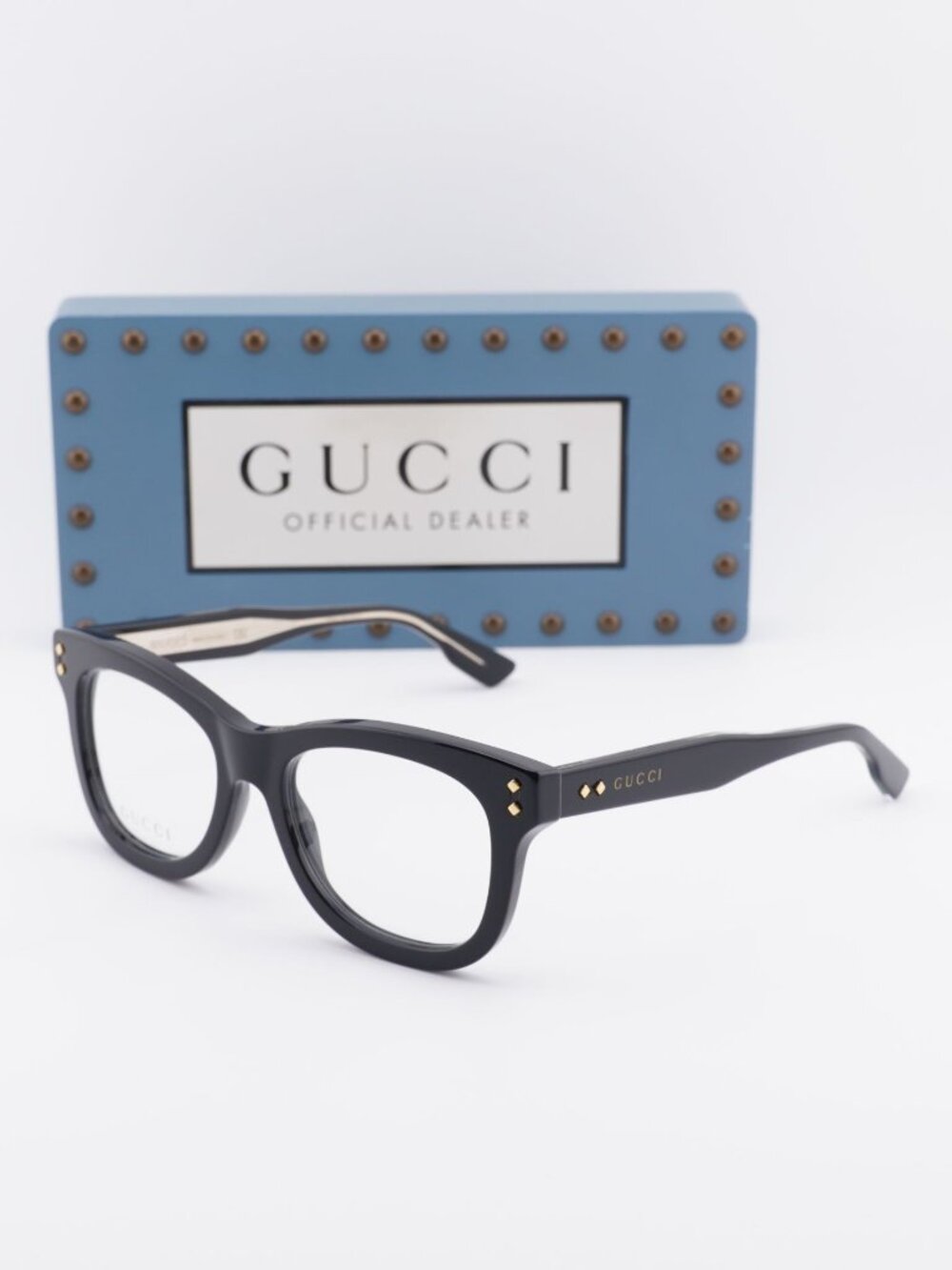 Gucci GG1086O 005 Square Eyeglasses – Black 53mm